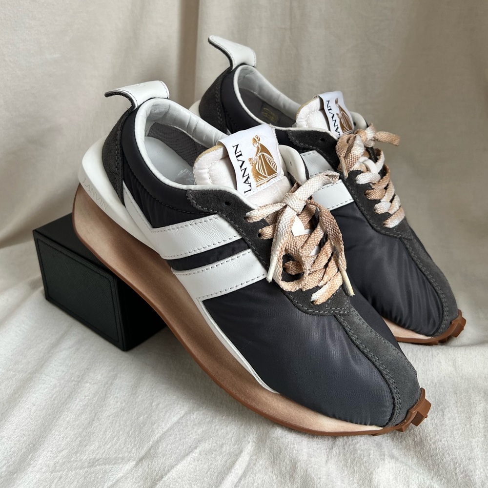 LANVIN Bumpr Nylon Sneakers in Gray sz 38 EU